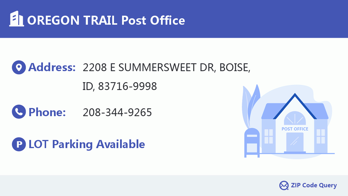 Post Office:OREGON TRAIL